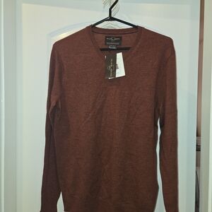 Black Brown 1826 Men's Brick V-Neck Sweater
